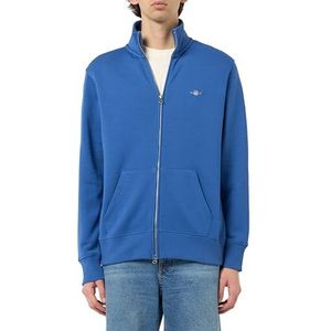 GANT Reg Shield Full Zip Sweatshirt Cardigan Heren, Lichtblauw