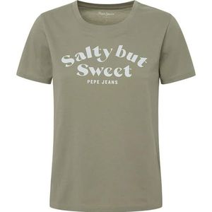 Pepe Jeans Effie T-shirt voor dames, Groen (Green Washed)