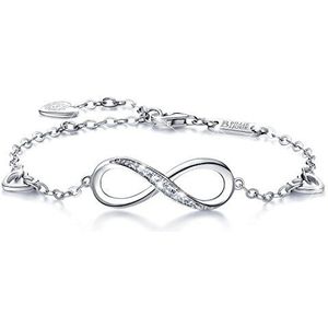 Billie Bijoux infinity armband 925 sterling zilver verstelbare armband met bedel voor vrouwen