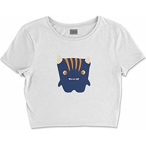 Bona Basics, Basic T-shirt met digitale print voor dames, 100% katoen, wit, casual, maat: S, wit, korte taille, Wit