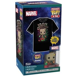 Funko Pocket Pop!& Tee: Guardians of The Galaxy - Holiday Groot - Large - (L) - Marvel - T-shirt - Kleding met minifiguur van vinyl om te verzamelen - cadeau-idee voor volwassenen