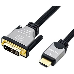 ROLINE DVI HDMI I Kabel Displaykabel met DVI D 24+1 Dual Link en HDMI I 4K Ultra HD I zwart/zilver 2m