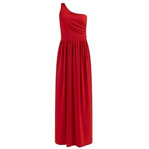 faina Dames 19227027-FA01 Lange Jurk Rood Maat L One Shoulder Lange Jurk, L, Lange jurk met één schouder