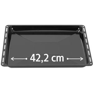 ICQN Geëmailleerde bakplaat 422 x 370 x 30 mm, voor oven en fornuis, compatibel met ELECTROLUX, AEG, IKEA, ZANUSSI, JUNO, ZOPPAS - krasbestendig en roestvrij - 42,2 x 37 x 3 cm