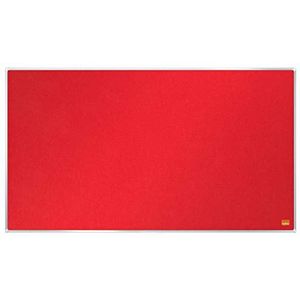 Nobo Widescreen 1915419 vilten krijtbord, 710 x 400 mm, smal, met InvisaMount montagesysteem, rood