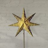Star Trading 3D papieren ster kerstster met ornamenten goud Ø 48 cm