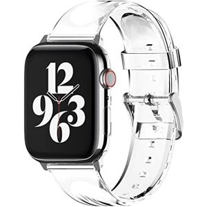elago Doorzichtige Band Compatibel met Apple Horlogeband 38mm 40mm 41mm 42mm 44mm 45mm, Compatibel met iWatch Series 8 SE2 7 6 SE 5 4 3 2 1, Transparante Vervangende Smartwatch-band (38mm/40mm/41mm)