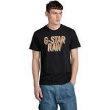 G-STAR RAW T-shirt 3D à pois pour homme Taille R T, Noir (Dk Black D25021-336-6484), L