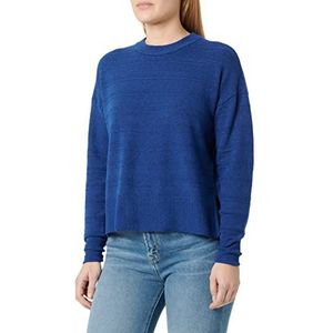 Vero Moda Vmdolly LS O-hals blouse Ga Boo sweater voor dames, Blauwe sodaliet / Details: W Melange