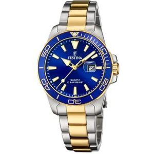 Festina Vrouwen Analoog Japans Quartz Horloge met Roestvrij Stalen Band F20504/1, Blauw, armband