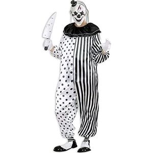 Widmann - Killer pantomime kostuum, jumpsuit, clownskostuum, carnaval, Halloween