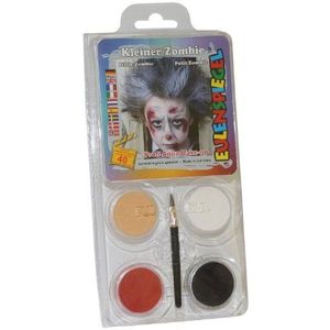 Eulenspiegel 204733 kleine zombie make-up set voor ca. 40 maskers, schminkkleuren, carnaval, themafeest