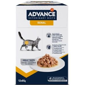 Advance Veterinary Diets Nier - Natvoer voor katten: multipack 12 zakjes van 85 g