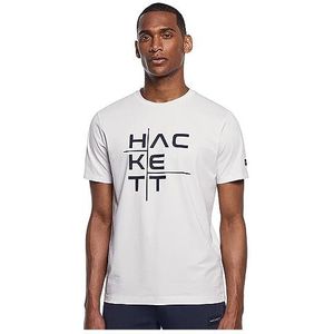 Hackett London Hs Cationic Graphic T-shirt voor heren, Wit (wit)