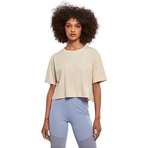 Urban Classics Dames T-shirt Oversize Cropped Top Dames Shorts Tee kort gesneden top in oversized look verkrijgbaar in vele kleuren, maten XS - 5XL, Softseagrass