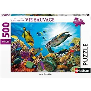 Puzzles Nathan - Puzzel met 500 stukjes, het koraalrif voor volwassenen, 4005556872862