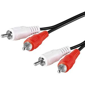 Goobay Tulp stereo audio kabel - zwart - 10 meter