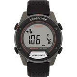 Timex Expedition TW4B27100 Robuust digitaal herenhorloge met leren band 43 mm, bruin, Bruin