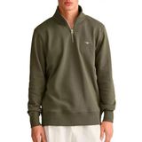 GANT Reg Shield Hoodie met halve ritssluiting, lange mouwen en korte ritssluiting voor heren, Racing Green