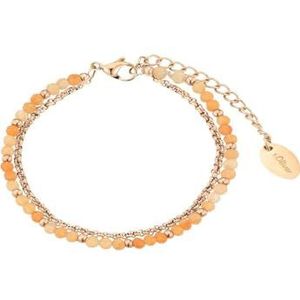 s.Oliver 2037979 Bracelet en acier inoxydable pour femme avec aventurine 16 + 4 cm Or rose Livré dans une boîte cadeau