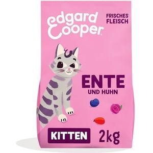 Edgard & Cooper Kitten Droogvoer voor kittens (eend en kip, 2 kg), graanvrij, vol vers vlees en natuurlijke ingrediënten, geschikt voor gesteriliseerde en actieve katten