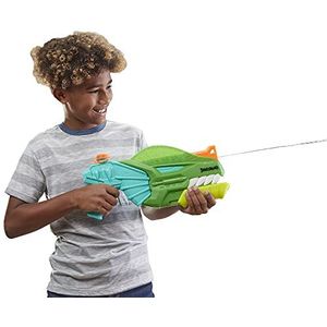 Nerf Super Soaker DinoSquad, waterblaster, dino-bank, pomp, waterspelletjes voor buiten, voor de zomer