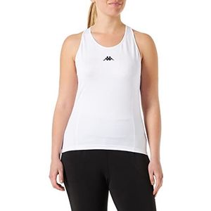Kappa T-shirt coupe ajustée pour femme, Blanc éclatant., XL