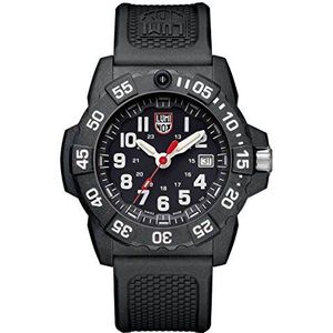 Luminox Navy Seal XS.3501.F Herenhorloge met datumfunctie, zwart, waterdicht tot 200 m, zwart, zwart, riem, zwart., riem