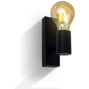 B.K.Licht Wandlamp, vintage lamp, retro design wandspot, draaibaar en draaibaar, E27 fitting, max. 60 watt, gloeilamp niet inbegrepen, binnenverlichting woonkamer, eetkamer, hal