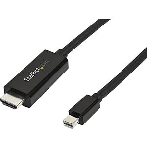 StarTech.com Mini DisplayPort naar HDMI kabel - Mini DisplayPort (mDP) naar HDMI computer converter adapter - zwart - 3 m - Ultra HD 4K 30Hz (MDP2HDMM3MB)