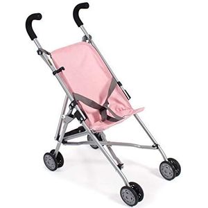 Bayer Chic 2000 - Mini-Poppenbuggy Roma - Melange Grijs Roze