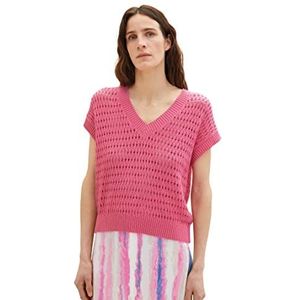 TOM TAILOR Pull en tricot pour femme, 31647 - Nouveau Pink, M