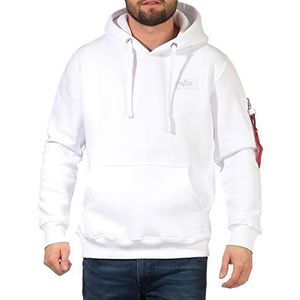 ALPHA INDUSTRIES Back Hoody Camo Print Sweatshirt voor heren, wit/zwart camouflage