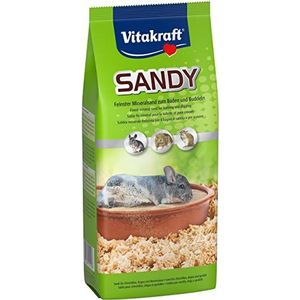 VITAKRAFT - Sandy – fijn mineraal zand voor chinchilla's, degus en gerbils – 1 kg