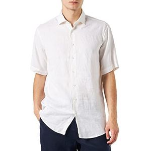 Seidensticker Shirt met korte mouwen in normale pasvorm T-shirt voor heren, Wit.