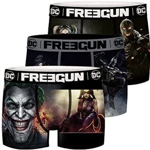 FREEGUN Calecon boxershorts voor heren, microvezel, DC Comics AKTIV Sport, 3 stuks, 16