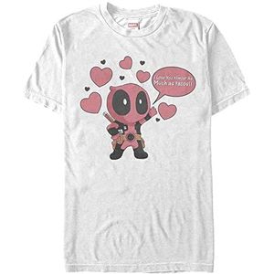 Marvel Deadpool Love Tacos Organic T-shirt, korte mouwen, uniseks, wit, M, Weiss