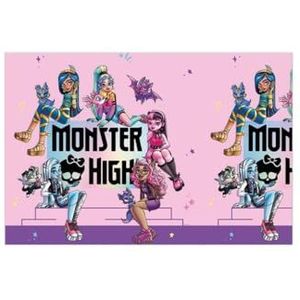 ALMACENESADAN, 5055 herbruikbaar tafelkleed van kunststof, ideaal voor feestjes en verjaardagen, gelicentieerd Monsters High Afmetingen 120 x 180 cm Party Monsters High