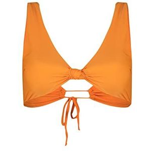 Trendyol Top Bikini en Tricot Femme Maillots de Bain, orange., 36