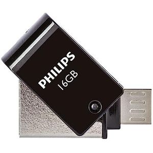 Philips 2-in-1 zwart 16 GB OTG Micro USB + USB 2.0