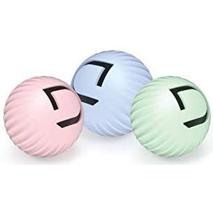 DOGNESS Mini Fun Balls 10631 Mini-leerballen voor katten met licht, geluid en geur, groen/blauw/roze