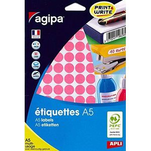 Apli 114318 – etui met 960 tabletten, veelzijdig inzetbaar, diameter 15 mm, roze