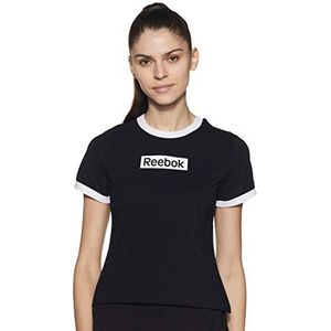 Reebok Te Linear dames T-shirt Logo Slim Tee, zwart.