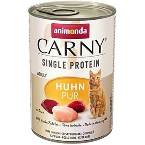 animonda Carny Single Protein Adult natvoer voor volwassen katten, pure kip, 6 x 400 g