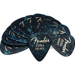 Fender® »351 SHAPE CLASSIC PICKS"" Celluloid plectrums - Vorm: 351 - Pak van 12 - Dikte: X-Heavy - Kleur: Ocean Moto