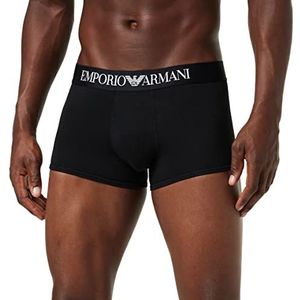 Armani Trunk Iconic Logo Boxershorts voor heren, 1 stuk, Zwart