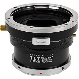 Fotodiox Pro TLT ROKR Tilt/Shift lensadapter compatibel met Pentax 645 MF (P645) Mount Lens on Nikon Z-Mount camera's