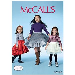 McCall's Patterns 7498 CCE kinderen meisjes rok maat 3-6 zakdoek gekleurd 17 x 0,5 x 0,07 cm