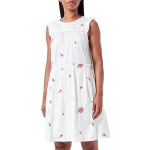 TILDEN Robe midi pour femme, Blanc cassé corail, XS