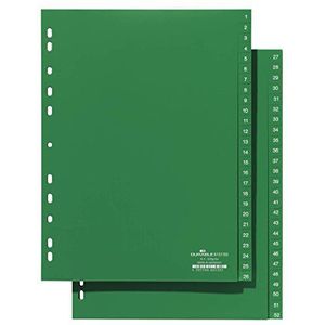 Durable 615705 register A4, 52 digitale toetsen, 1 – 26/27 – 52 – universele perforatie – hard pvc, kleur: groen